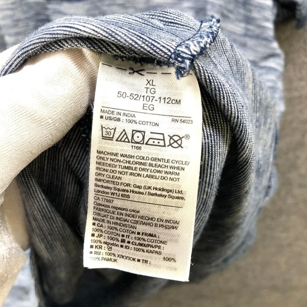 Banana Republic Essential Tee‎ Men XL Blue Short Sleeve T Shirt Heathered